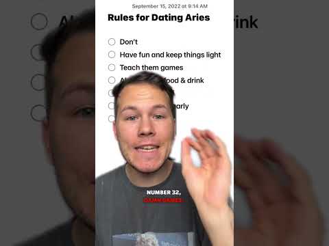 Rules for Dating an Aries #shorts
