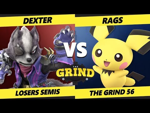 Smash Ultimate Tournament - Dexter (Wolf, Lucina) Vs. Rags (Pichu) The Grind 56 SSBU Losers Semis