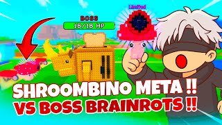 SHROOMBINO VS BOSS BRAINROTS !! se OP ITUKAH ?! Plants vs Brainrots