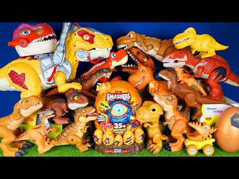 Jurassic World Unboxing Review Asmr Dinosaur T-rex Indominus Rex Spino ZURU Smashers 35 Dino Eggs