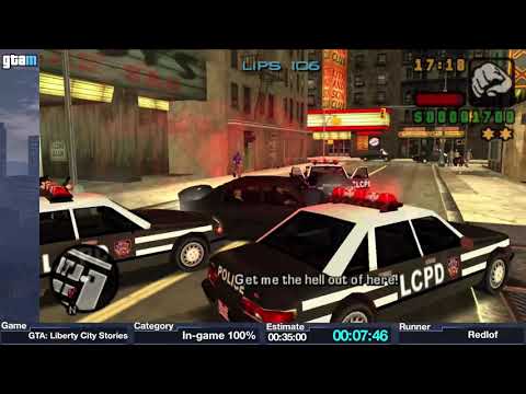 GTAMarathon 2021 - Grand Theft Auto: Liberty City Stories In-game 100% by Redlof