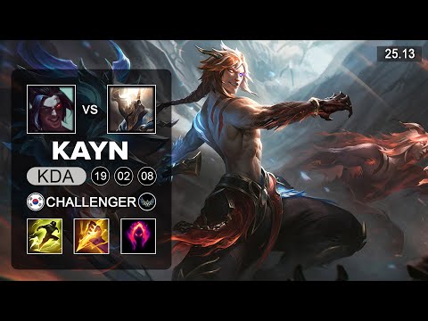 Kayn vs Pantheon Jungle - KR Challenger - Patch 25.13 Season 15