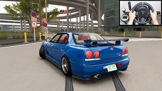 Drifting Nissan Skyline R34 GTR - Assetto Corsa (Thrustmaster TX) Gameplay
