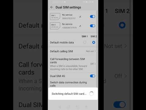 Selecting a SIM card for Mobile Internet and calls in Huawei