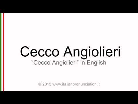 Correct Italian pronunciation of Cecco Angiolieri