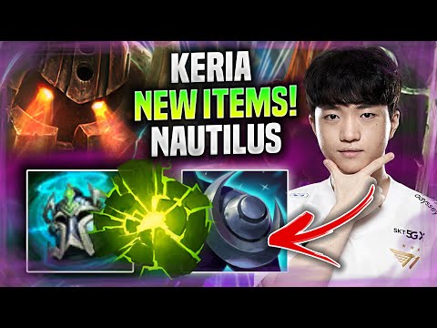 KERIA TRIES NAUTILUS WITH NEW ITEMS! - T1 Keria Plays Nautilus SUPPORT vs Thresh!