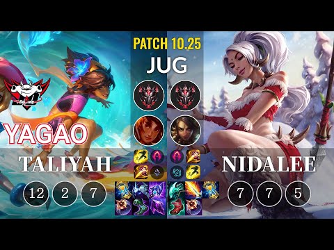 JDG Yagao Taliyah vs Nidalee Jungle - KR Patch 10.25