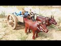 Making Cow Bullock Cart From Wood Amazing Mini Wooden Cow