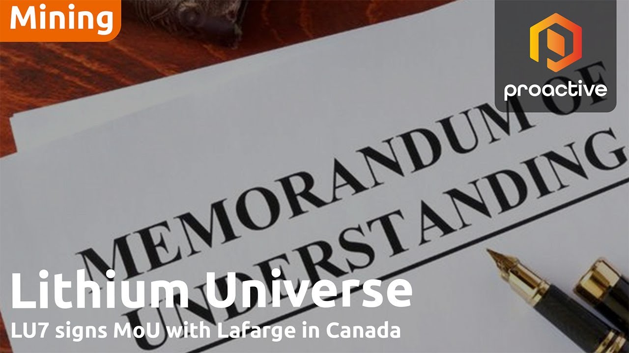 Lithium Universe signs MoU with Lafarge in Canada
