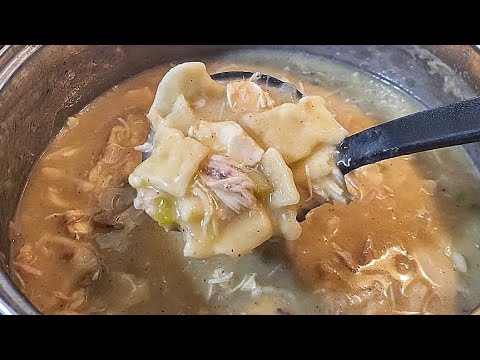 We Made Grandma's Old School Chicken and Dumplings Recipe #cooking #subscribe