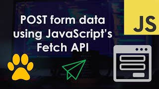 POST form data using JavaScript