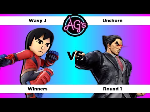 AG's 2 - Winner's Round 1 - Wavy J (Mii Brawler) vs Unshorn (Kazuya)