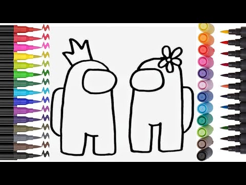 Among Us Valentine's day Special Coloring | Among Us Coloring Pages | Among Us Coloring | #1