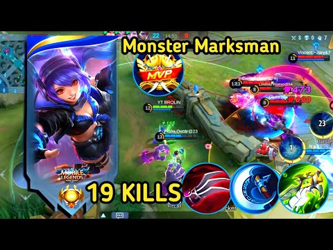19 Kills Layla !! Layla Marksman Monster Build 💓 Build Top 1 Global Layla ❤️️ Mobile Legends √