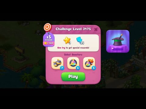 Gardenscapes CHALLENGE LEVEL 3475