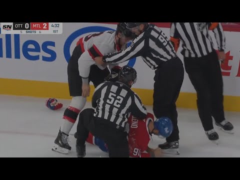 Joe Veleno Stands Up For Alexandre Carrier Against Tyler Kleven