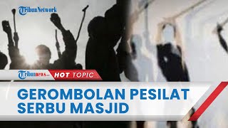 Detik-detik Sekelompok Oknum Pesilat Berpakaian Serba Hitam Geruduk Masjid di Sukolilo Surabaya