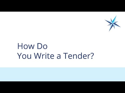 How Do You Write a Tender