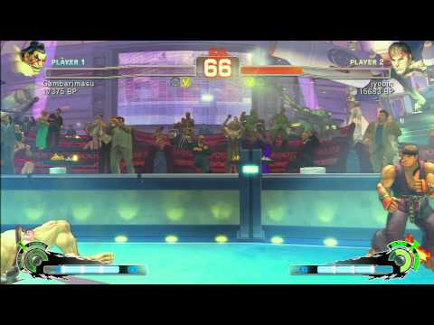 SSF4 Rank Match  Gambarimasu (HO)  vs  jyobin (RY)