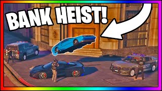 GTA 5 RP - BANK HEIST WITH FLYING CAR!