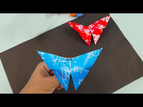 Easy Origami Butterfly In only 1 Minute / Very Simple