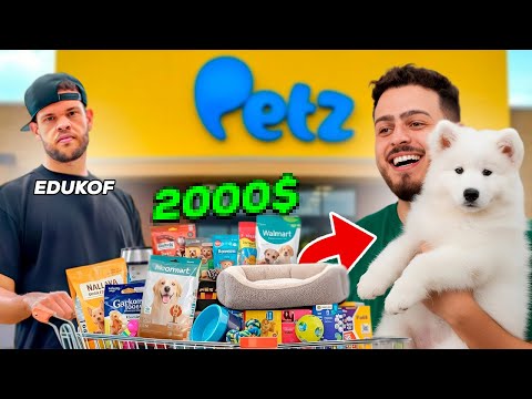 COMPREI TUDO PARA O MEU NOVO CACHORRO ft EduKof