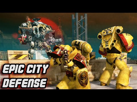 Imperial Fists vs Black Legion of Chaos - Men of War: Warhammer 40k Mod