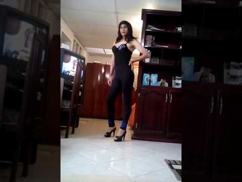 Crossdressed Girl on black