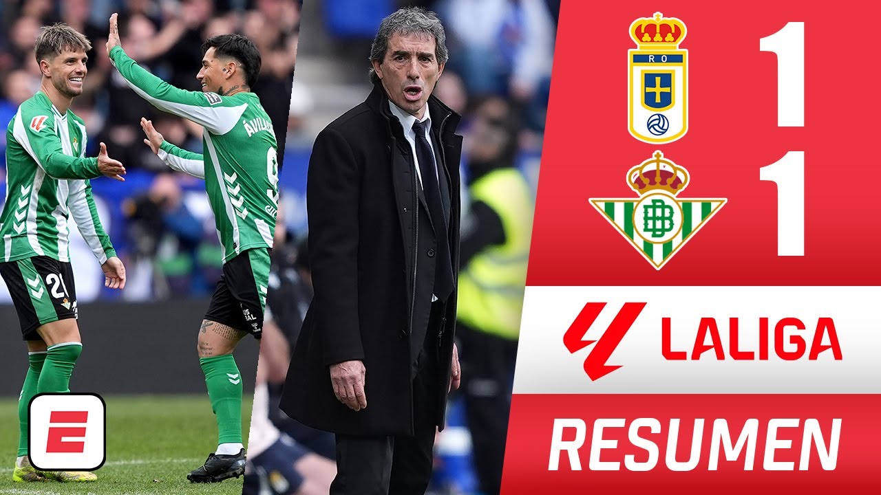 Real Betis no pudo con Real Oviedo de Almada y se conformó con empate 1-1. Gol de Lo Celso | La Liga