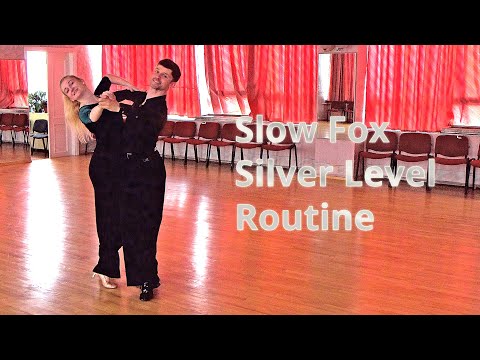 Slow Foxtrot Silver Level Choreography | Open Natural Turn, Outside Swivel, Feather Ending