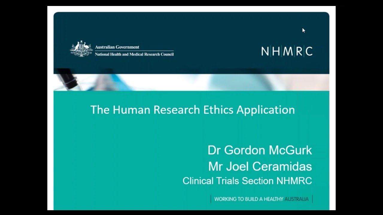 NHMRC Human Research Ethics Application Webinar