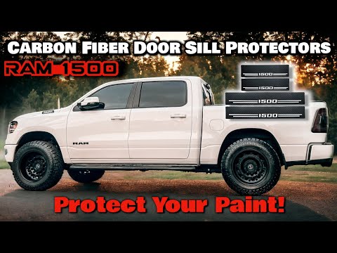 **Protect Your Paint** Carbon Fiber Door Sill Protectors - 5th Gen Ram 1500