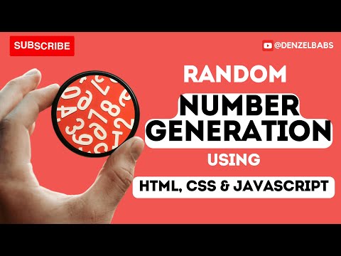 Html Css Javascript Random Number Generator Tutorial Beginnerfriendly Codingforbeginners
