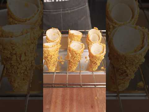 Ice cream cones are too basic…But have you ever tried a cone made of chicken breast + melted cheese