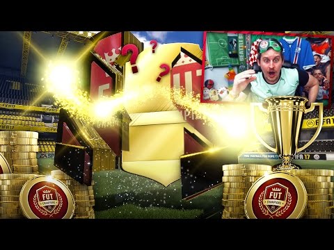 WALKOUT IN MY FIRST EVER FUT CHAMPIONS REWARDS PACK OPENING! FIFA 17 ULTIMATE TEAM