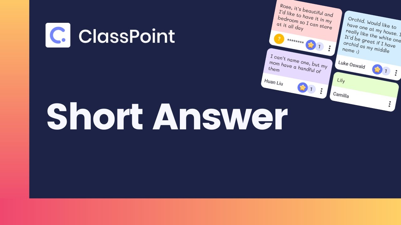 Create Short Answer Question in PowerPoint [ ClassPoint Tutorial ]