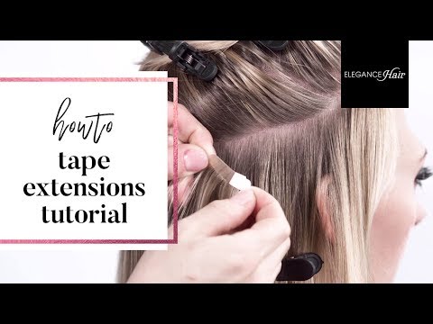 TAPE IN EXTENSIONS - Selber Anbringen & Reinmachen (Anleitung für kurze Haare) | Elegance-Hair