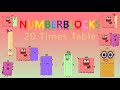LEARN 20 TIMES TABLE - NUMBLY STUDY (with numberblocks) | MULTIPLICATION | LEARN TO COUNT