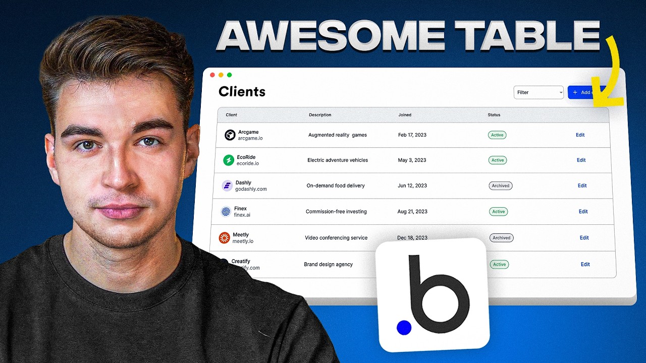 How to create beautiful Tables in Bubble.io