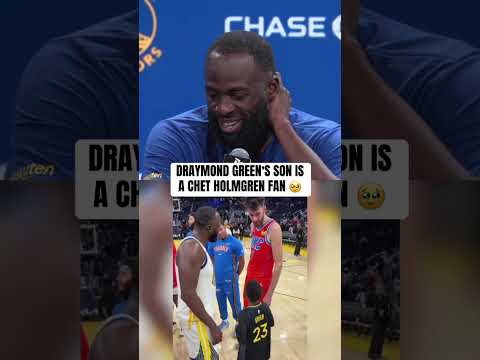Draymond’s son asked to meet Chet Holmgren 🙏🥹