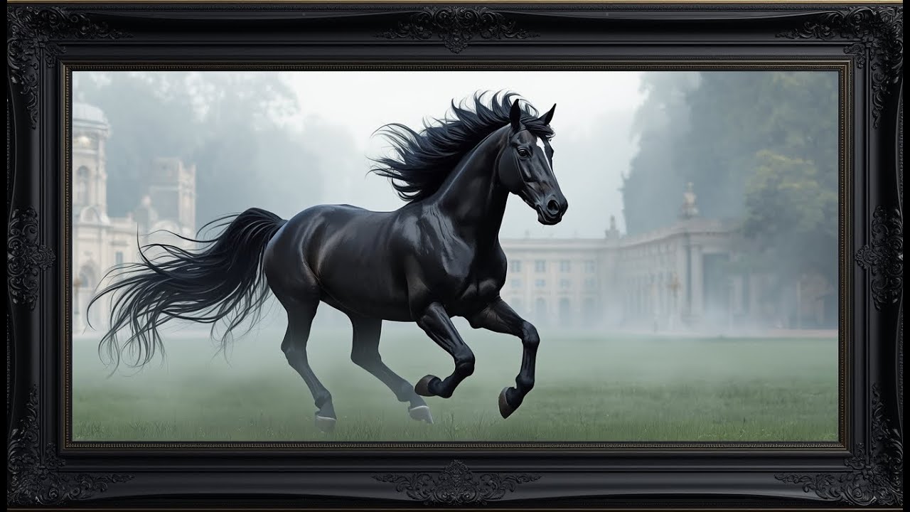 The Grand Stallion Art (Slow Zoom) |4K| Digital Art Gallery| Background Prop