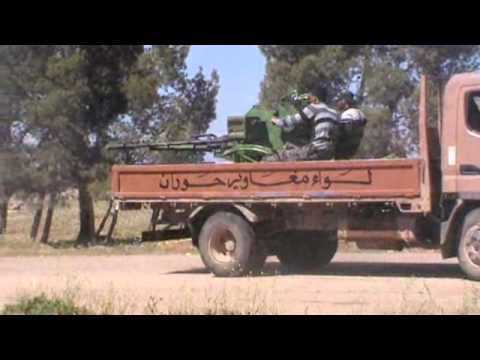 استهداف حاجز أم المياذن في ريف درعا برشاش 23 من قبل لواء مغاور حوران