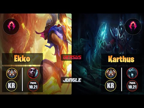 Challenger EKKO [Dark Harvest] (Jungle) VS  KARTHUS - Challenger KR Patch 10.21