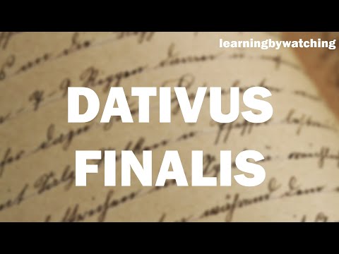 Dativus Finalis einfach erklärt in Latein!