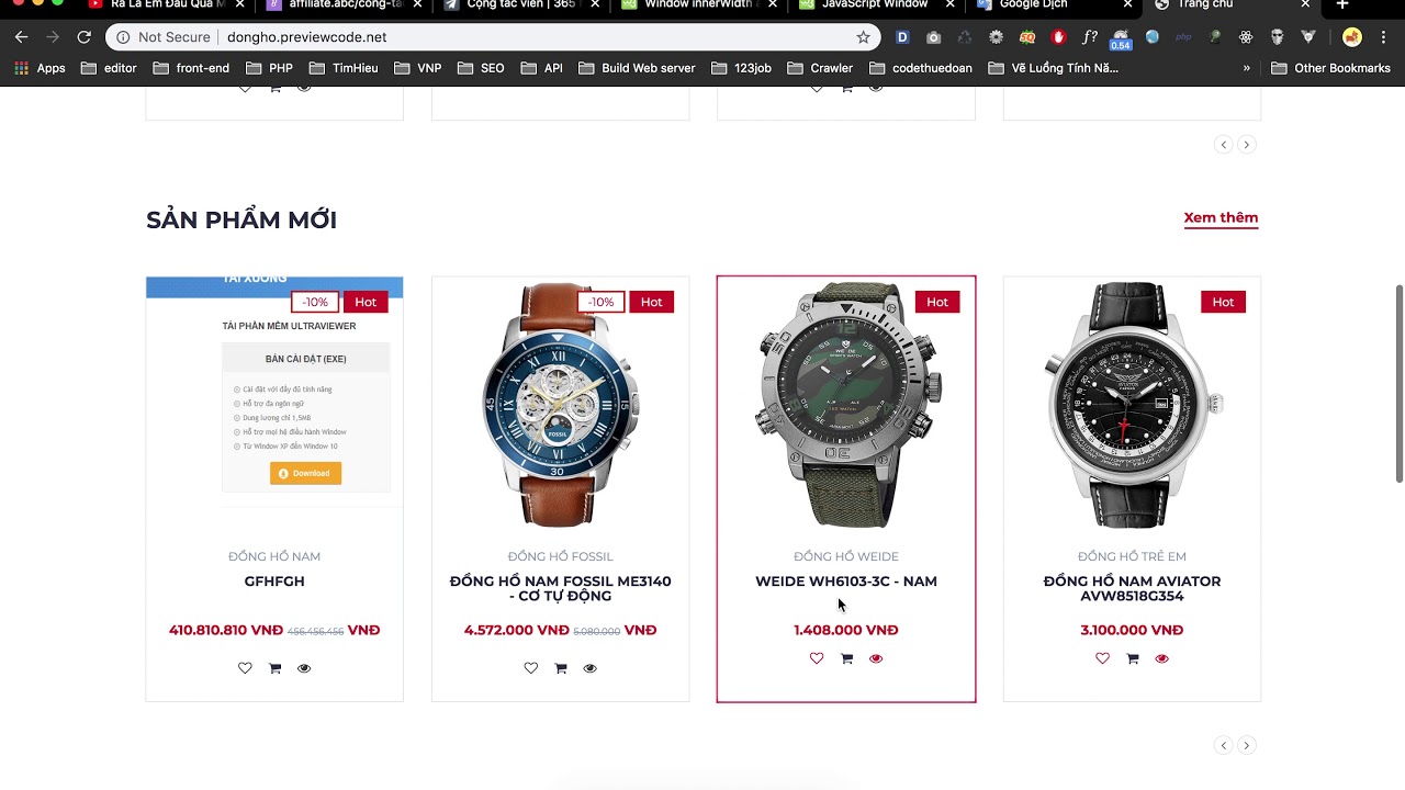 [Review  Đồ Án Tốt Nghiệp] - Website đồng hồ