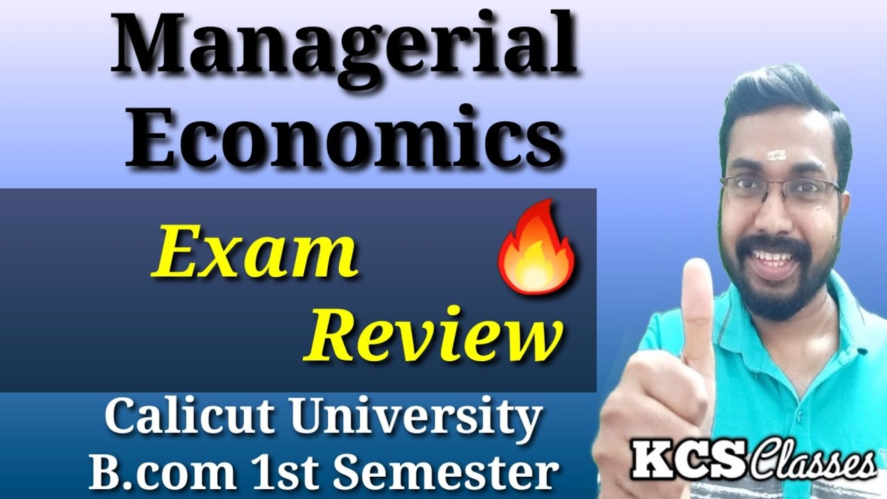Managerial Economics|Exam Review 🔥|Calicut University B.com 1st Semester 