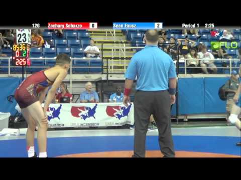 Junior 126 - Zachary Sobarzo (Arizona) vs. Sean Fausz (Kentucky)