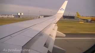 preview picture of video 'KLM 737-800 take off from Copenhagen Airport'