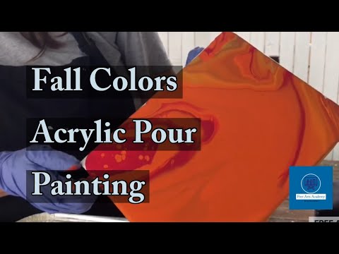 Acrylic Pour Painting on a Budget Ep. 1: Dirty Pour using Fall Colors w/ Bonus DIY Drying Rack Idea