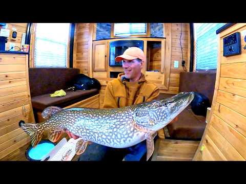 Ice Fishing In Luxury on Diefenbaker Lake.